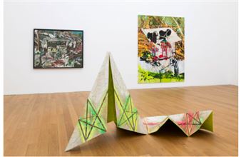 Installation view of Ulrich Rückriem exhibition at Museum Wiesbaden.