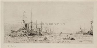 A line of Battleships - William Lionel Wyllie