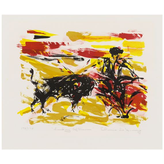 Jardin de Luxembourg I; Jardin de Luxembourg VI; Sunday Afternoon - Elaine de Kooning