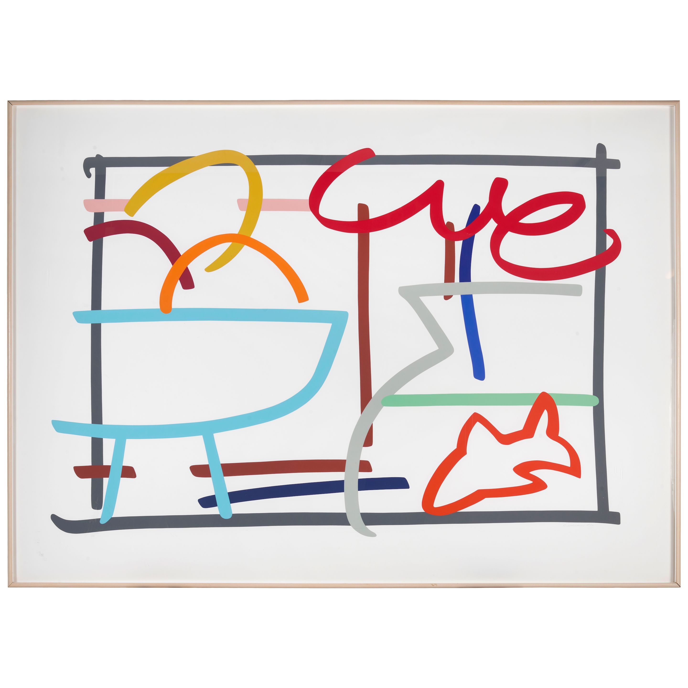 Tom Wesselmann | Fast Sketch Still Life with Fruit and Goldfish (1989 ...