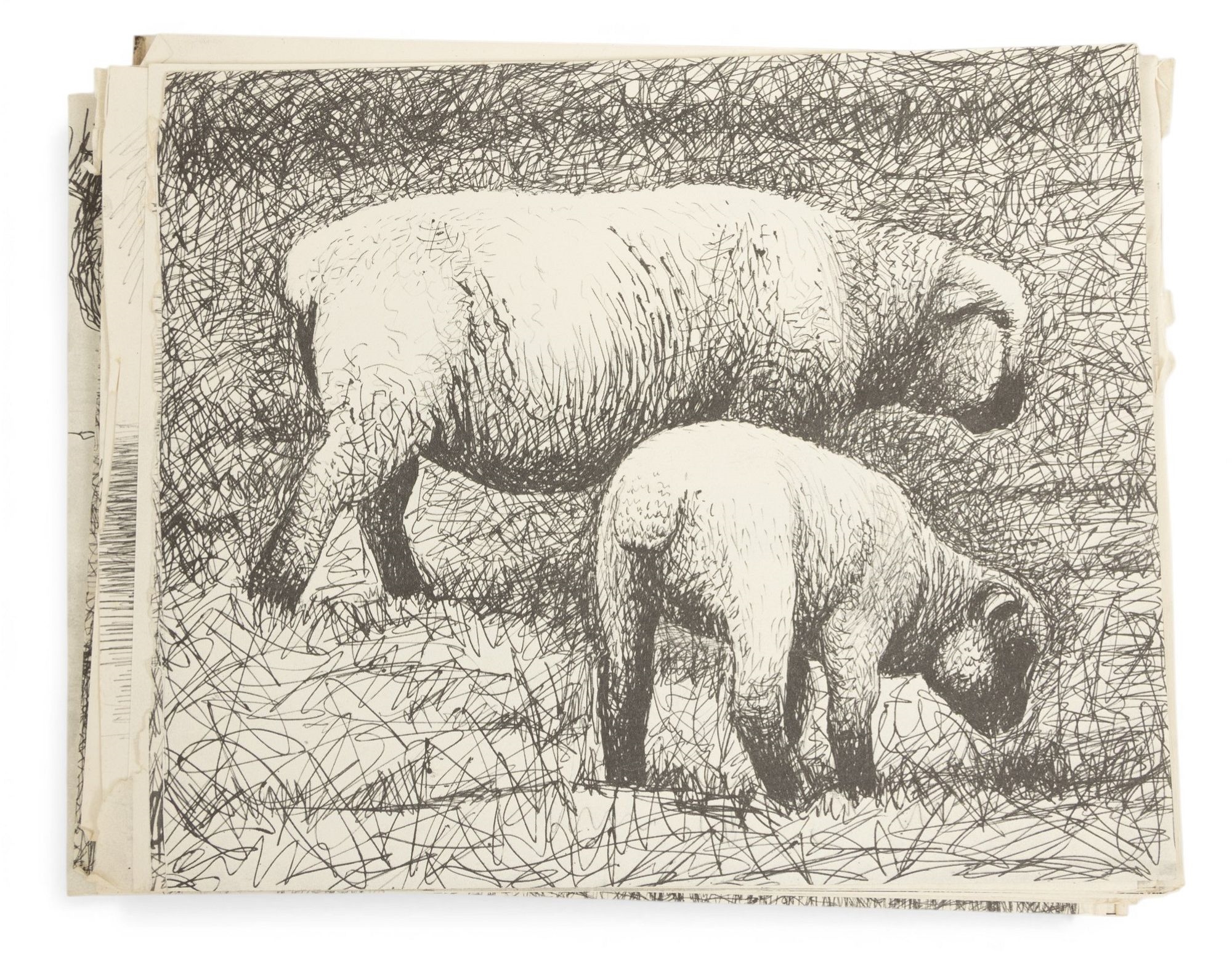 Henry Moore | Collotypes on Paper with Book 'Sketchbook 1928: the West ...