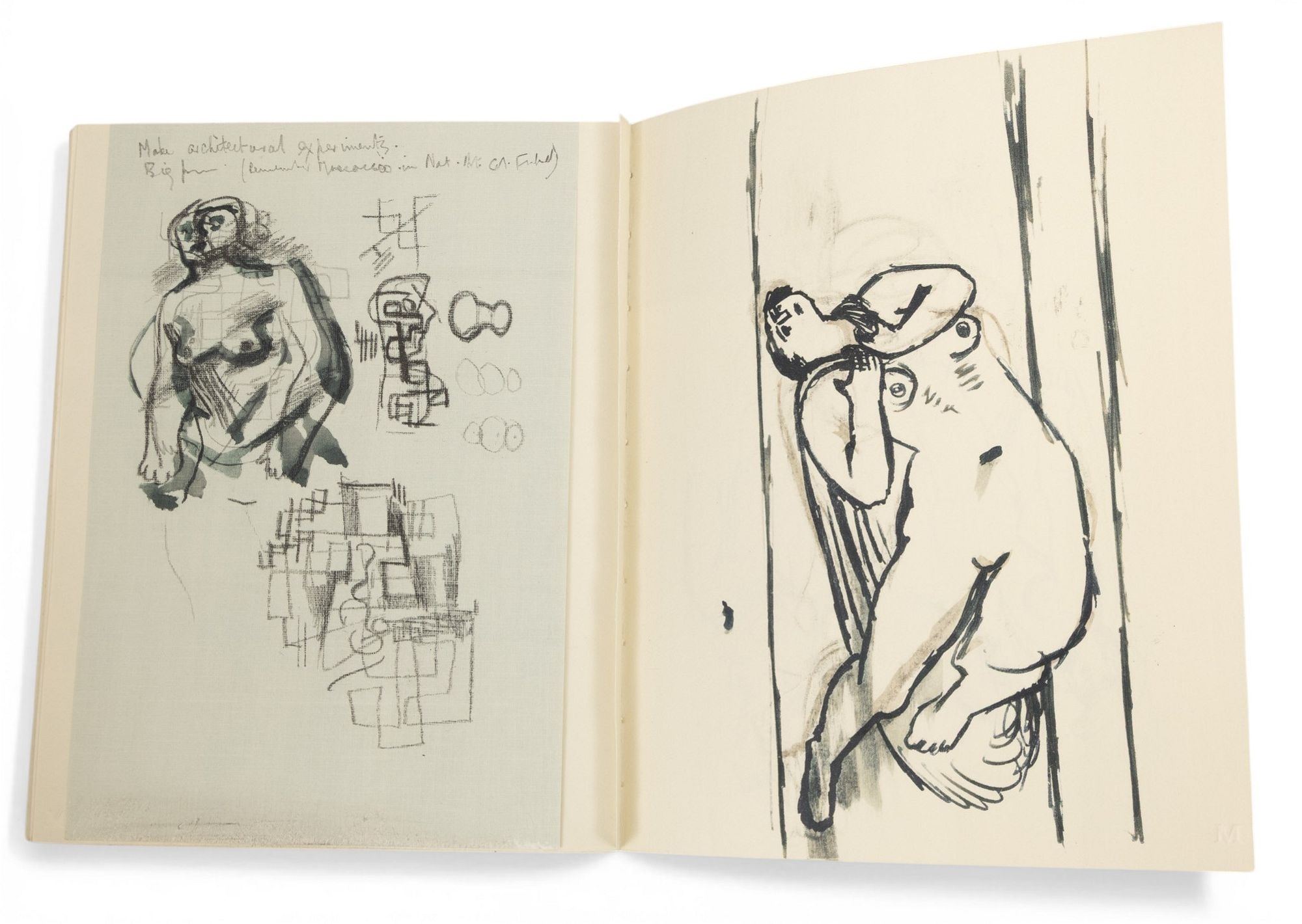 Henry Moore | Collotypes on Paper with Book 'Sketchbook 1928: the West ...