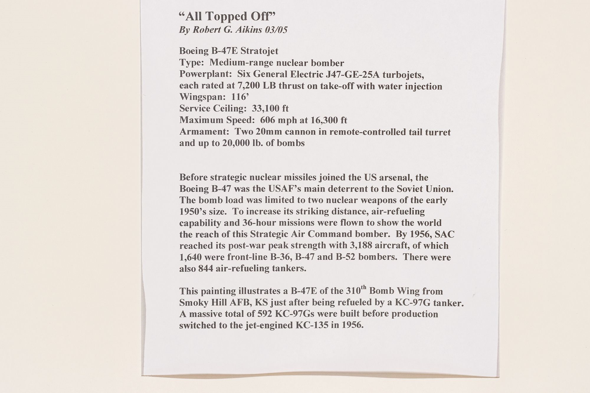 Robert G. Aikins | All Topped Off (2005) | MutualArt