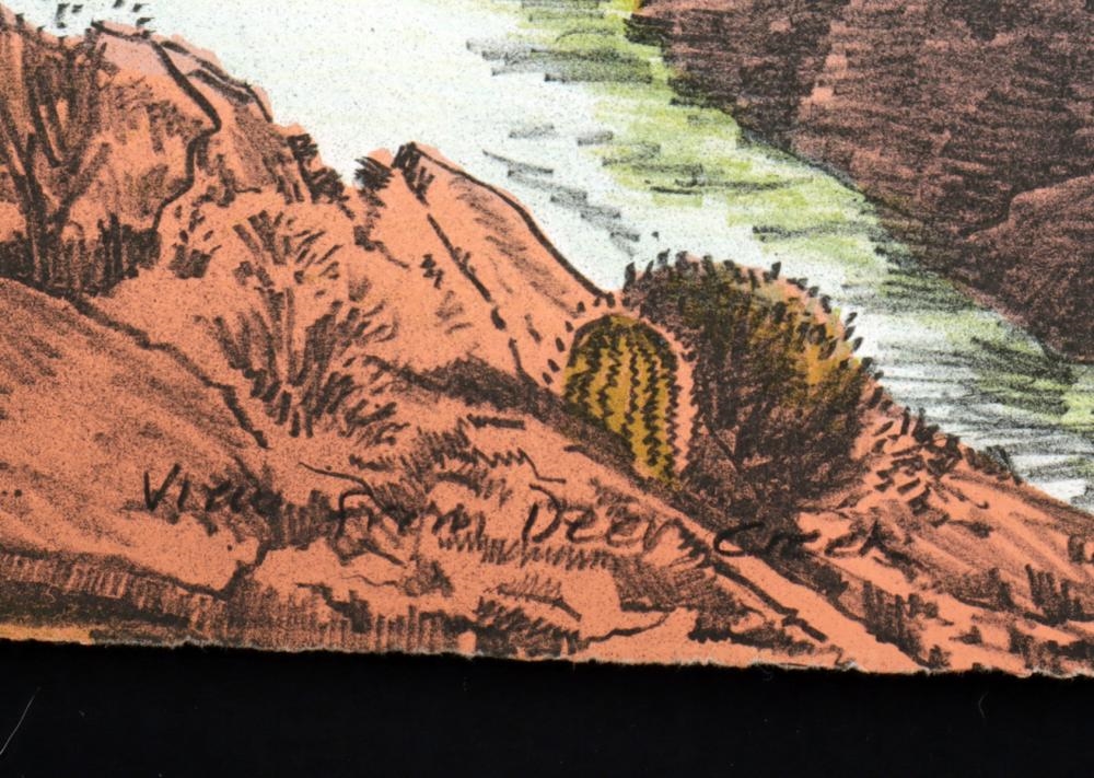 Artwork by Merrill Mahaffey, View from Deer Creek, Made of lithograph