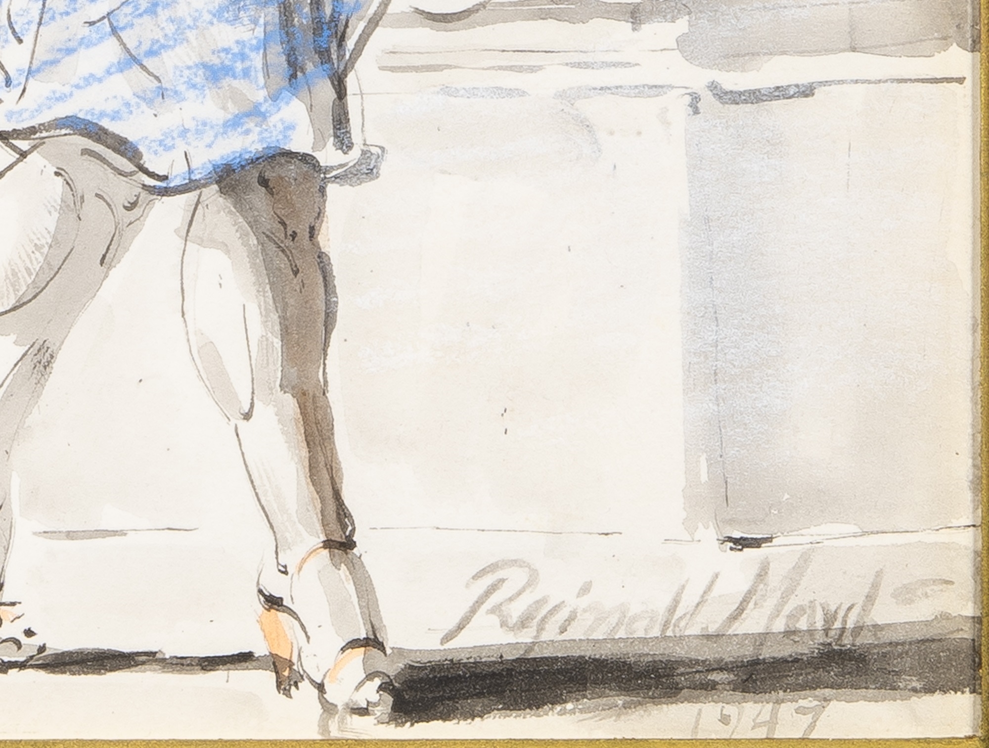 Reginald Marsh | Blue Dress (1947) | MutualArt