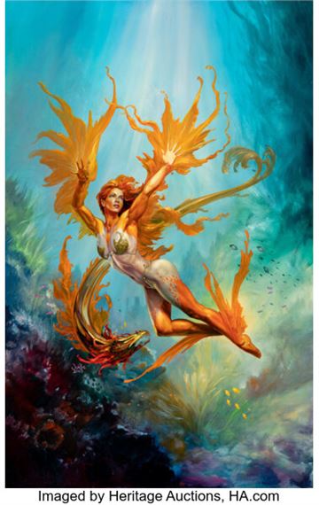 Julie Bell | Fantasy Flight (Flamefish (2005) | MutualArt