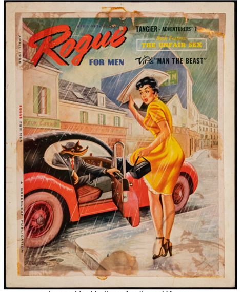 Lloyd Norman Rognan | Man the Beast, Rogue for Men magazine cover (1956 ...