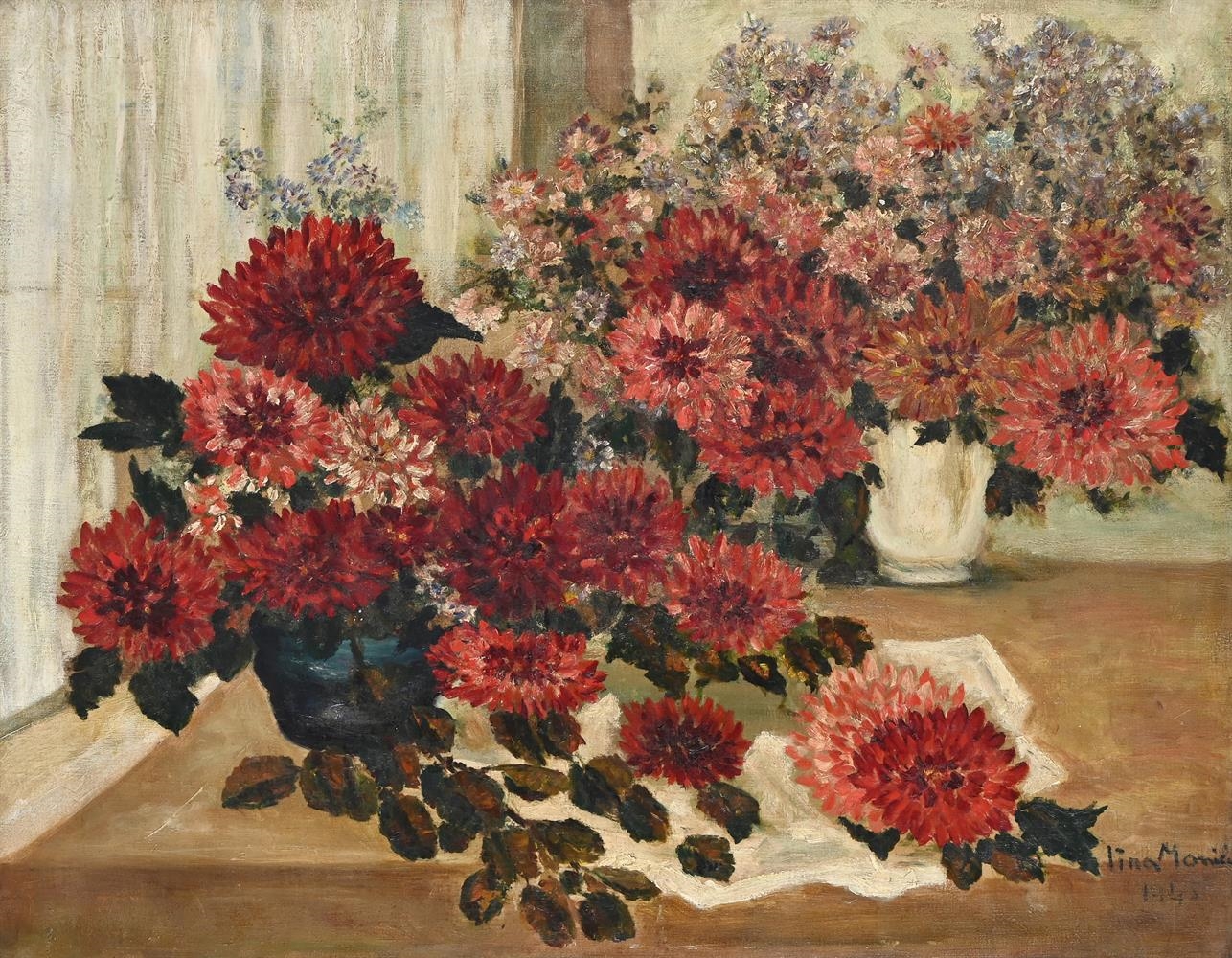 Lena Monici | Still Life of Flowers (1945) | MutualArt
