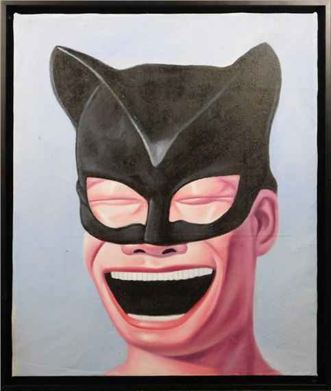 Smiling Portrait in Bat Mask - Yue Minjun