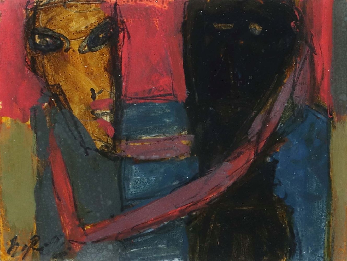 Helmut Rieger | bunte Figurenkomposition (1931 - 2014) | MutualArt
