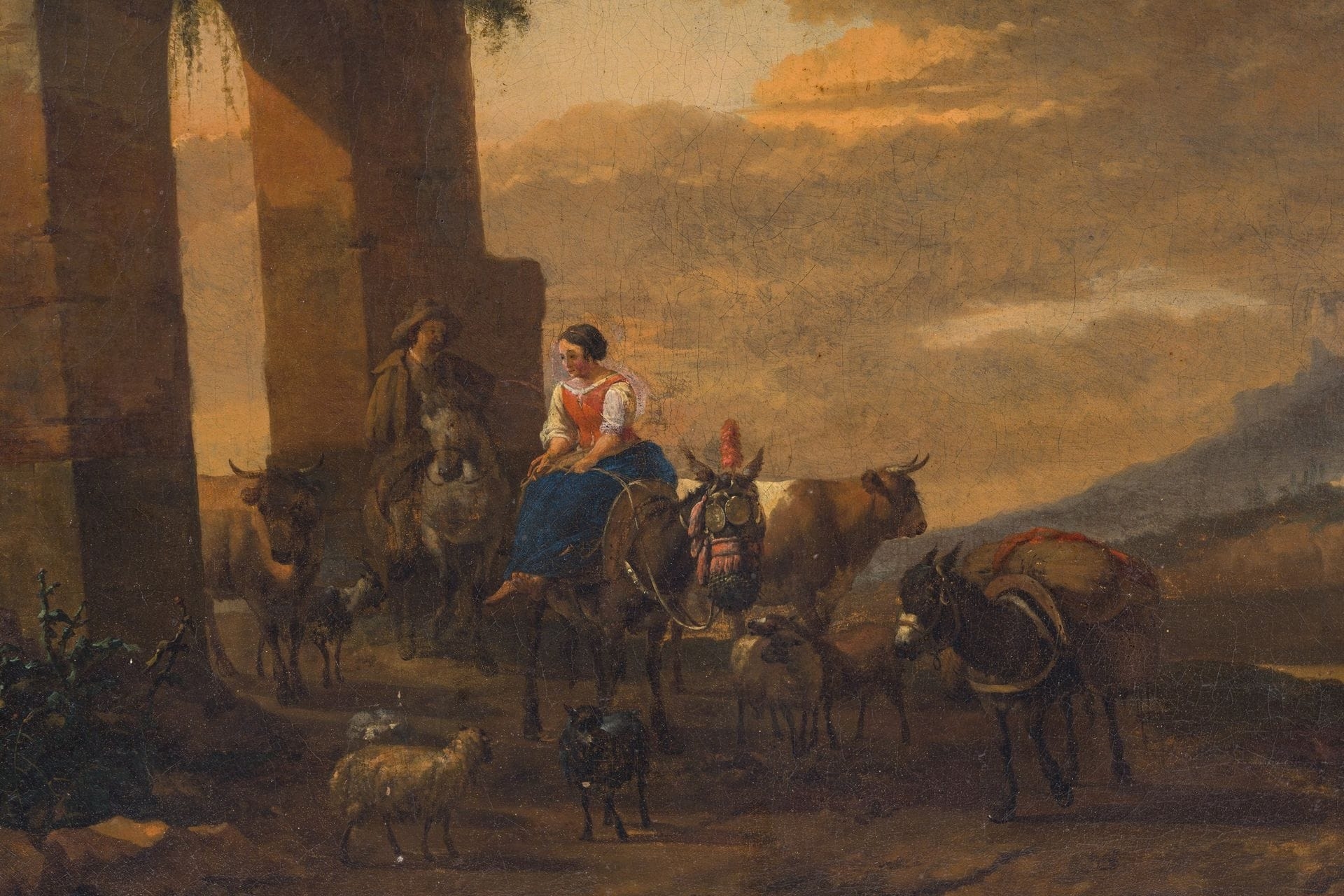 Dutch School, 17th Century | Animated landscape with travelers, animals ...