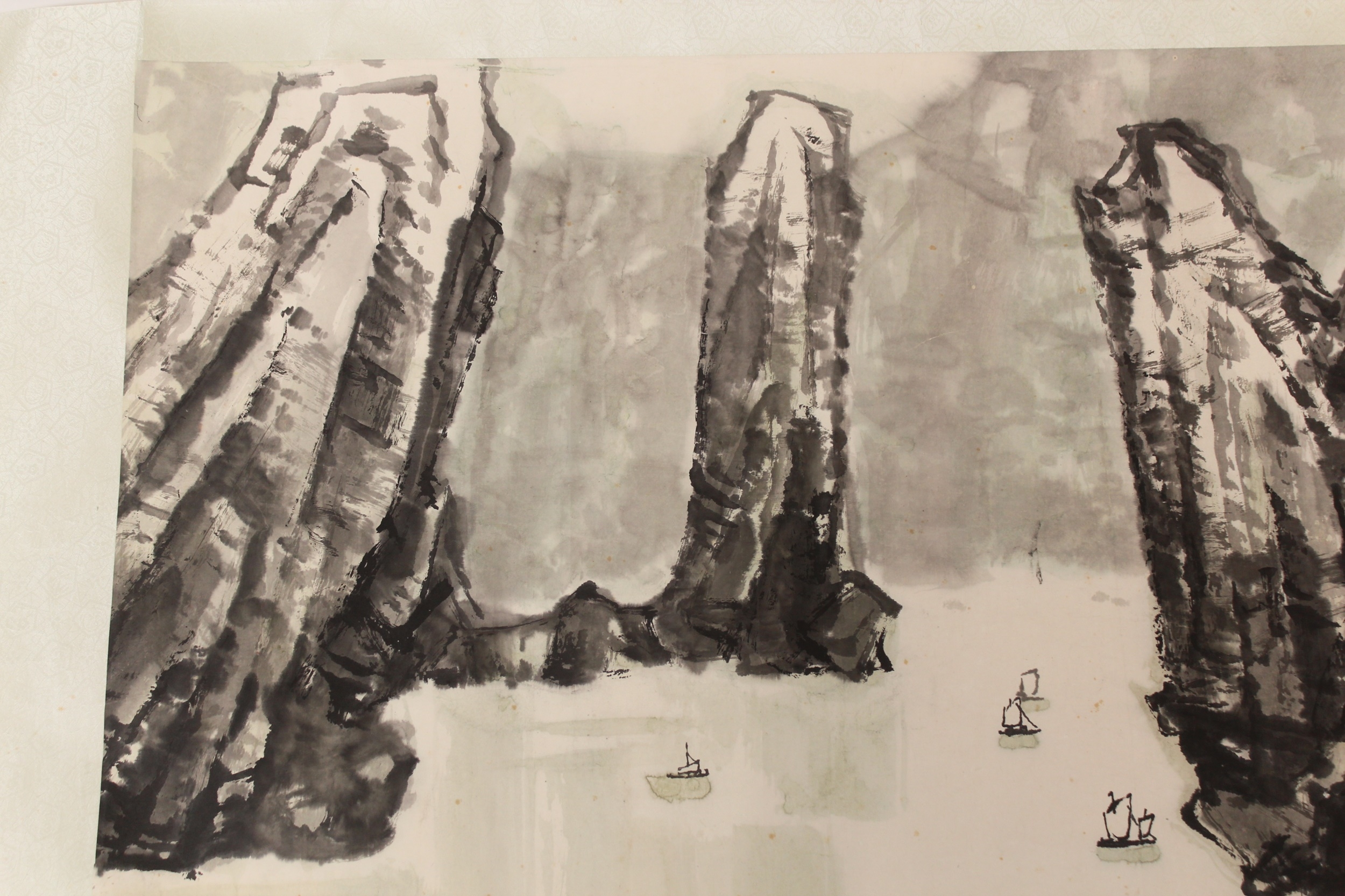 Pan Tianshou | A Chinese ink landscape painting and a reproduction ...