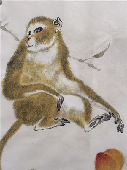 Chinese School | MONKEY AND PEACH | MutualArt