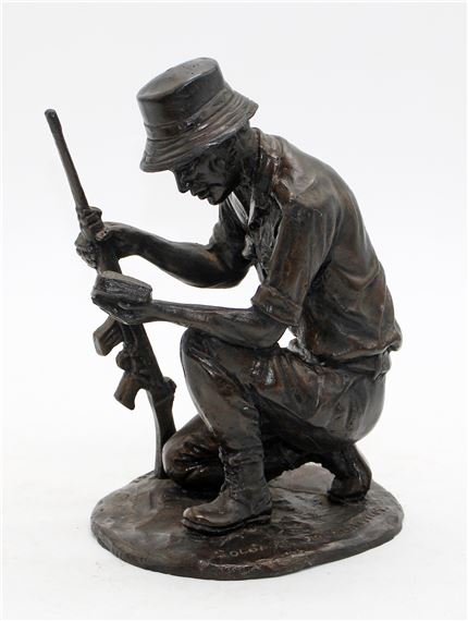 Resin SOLDIER FOR CHRIST/SOLDATE VIR CHRISTUS sculpture - Phil Minnaar