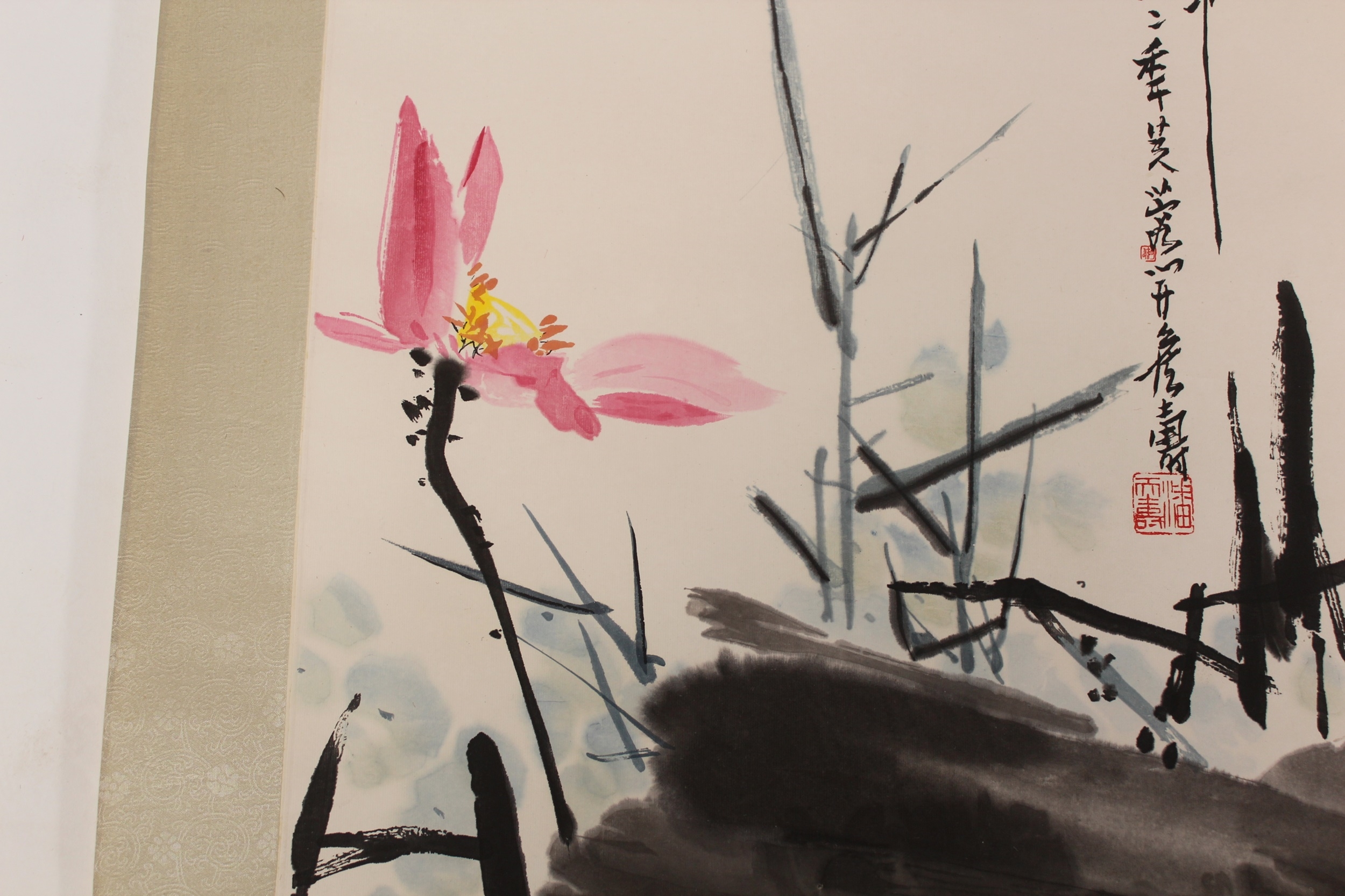 Pan Tianshou | A Chinese ink landscape painting and a reproduction ...