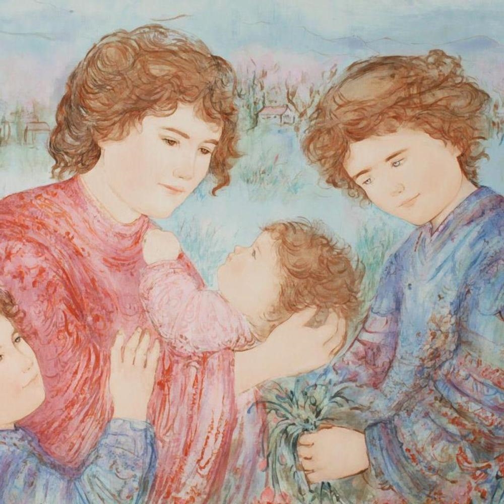 Edna Hibel | Early Spring Limited Edition Serigraph | MutualArt