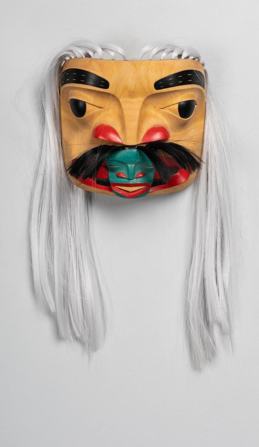 Keith Wolf Smarch | a carved and polychromed Shaman/Helper mask ...