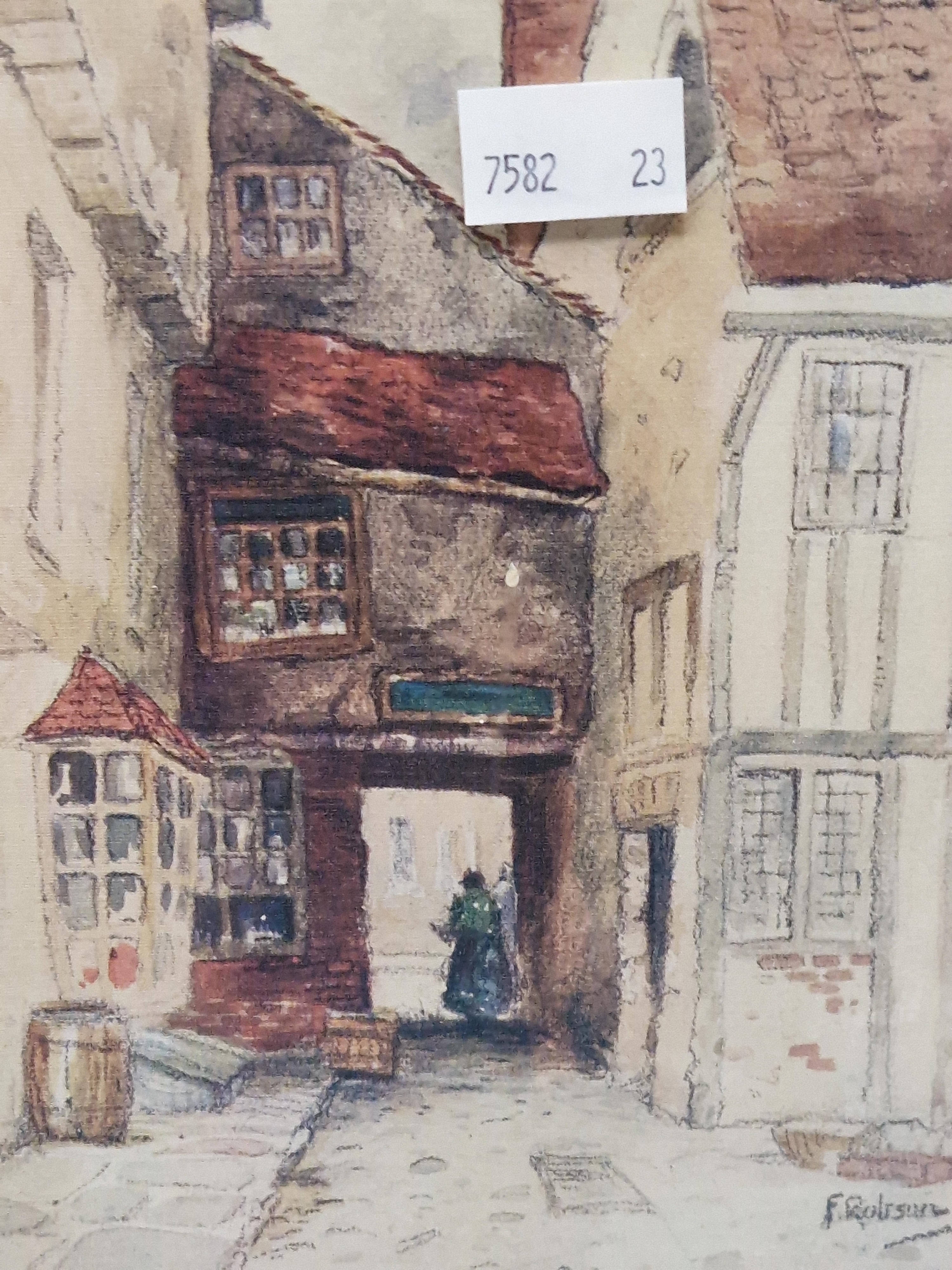 F. Robson | A small 19th century oil on board, a small watercolour by F ...