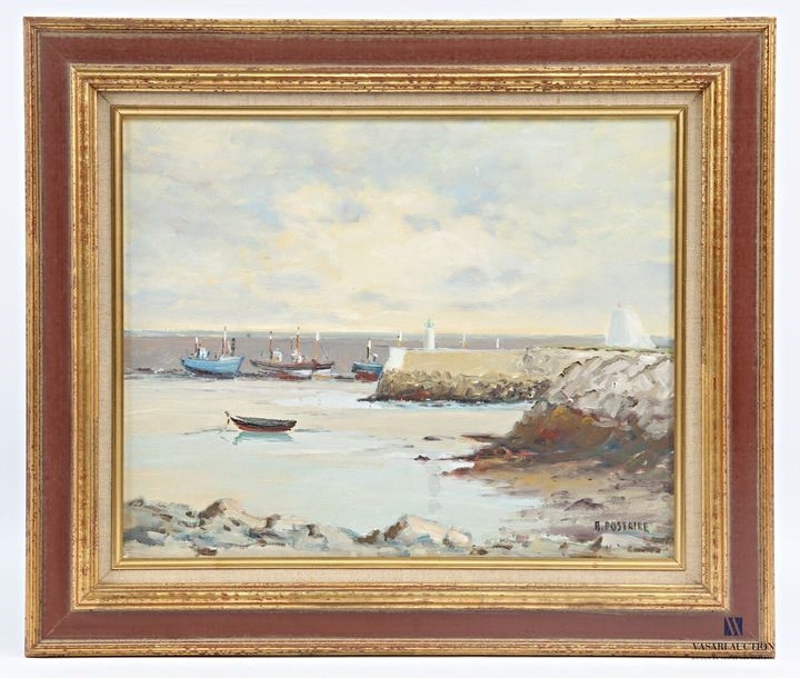 André Postaire | Port at low tide | MutualArt