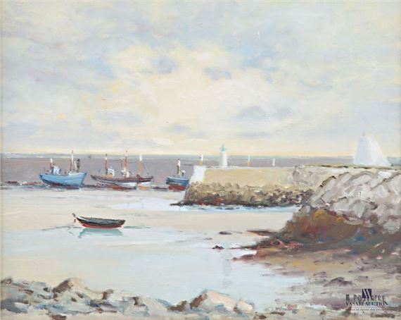 André Postaire | Port at low tide | MutualArt