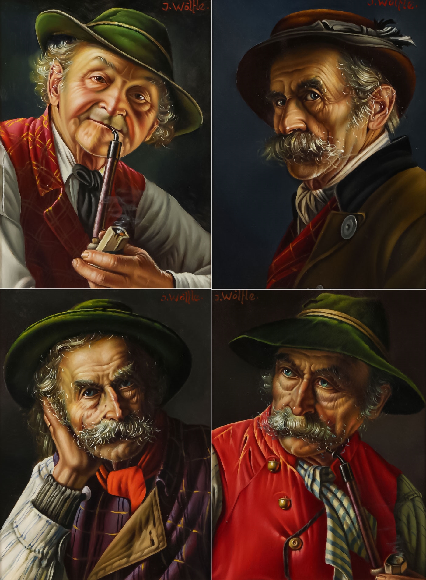 Inge Wolfle | Four Tyrolean Portraits | MutualArt