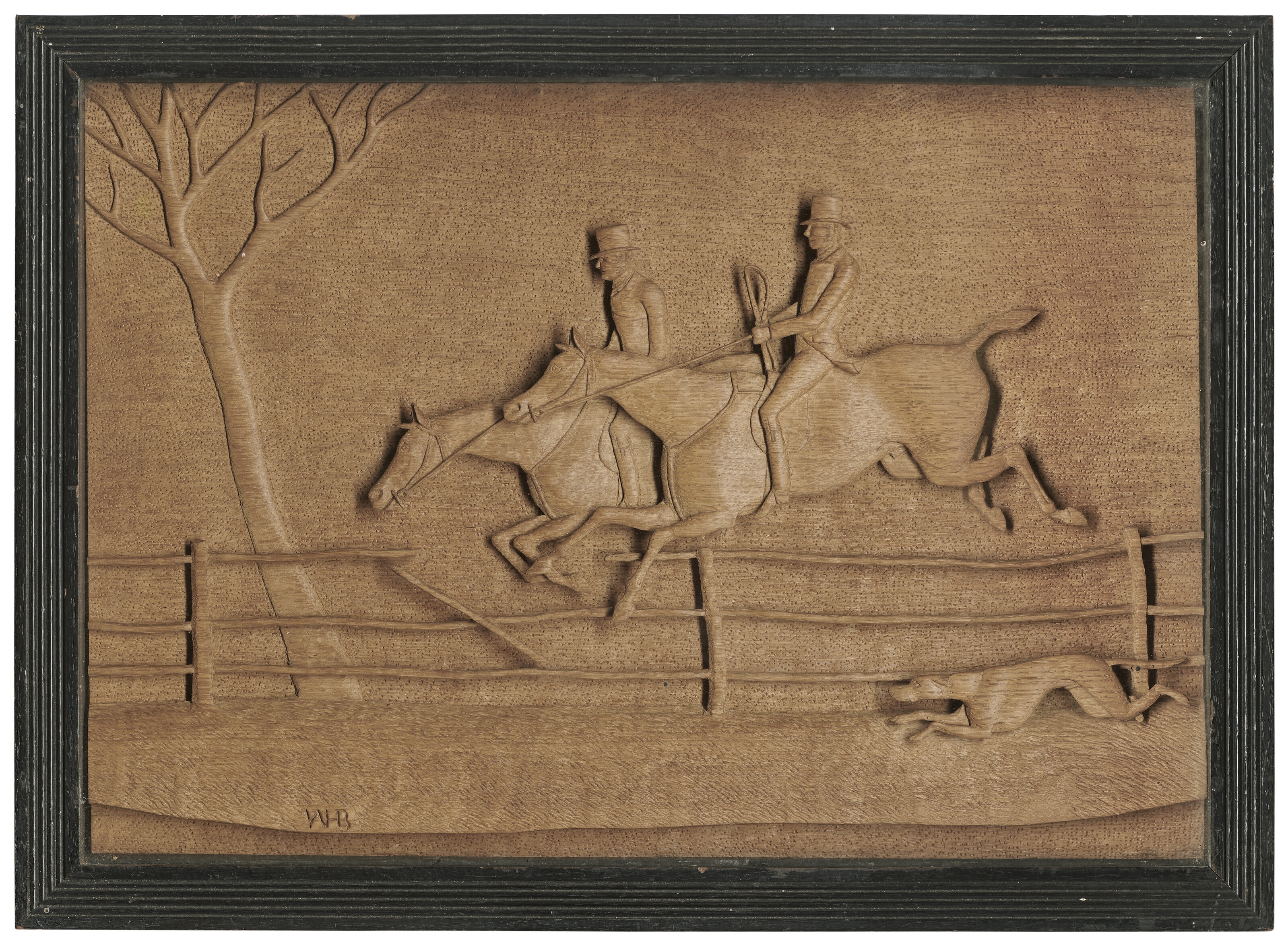 William Hill Brancker | A SET OF TWELVE CARVED OAK HUNTING SCENES ...