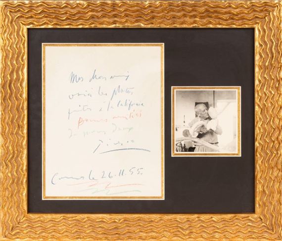 Pablo Picasso | Superb handwritten letter from the artist (1955 ...