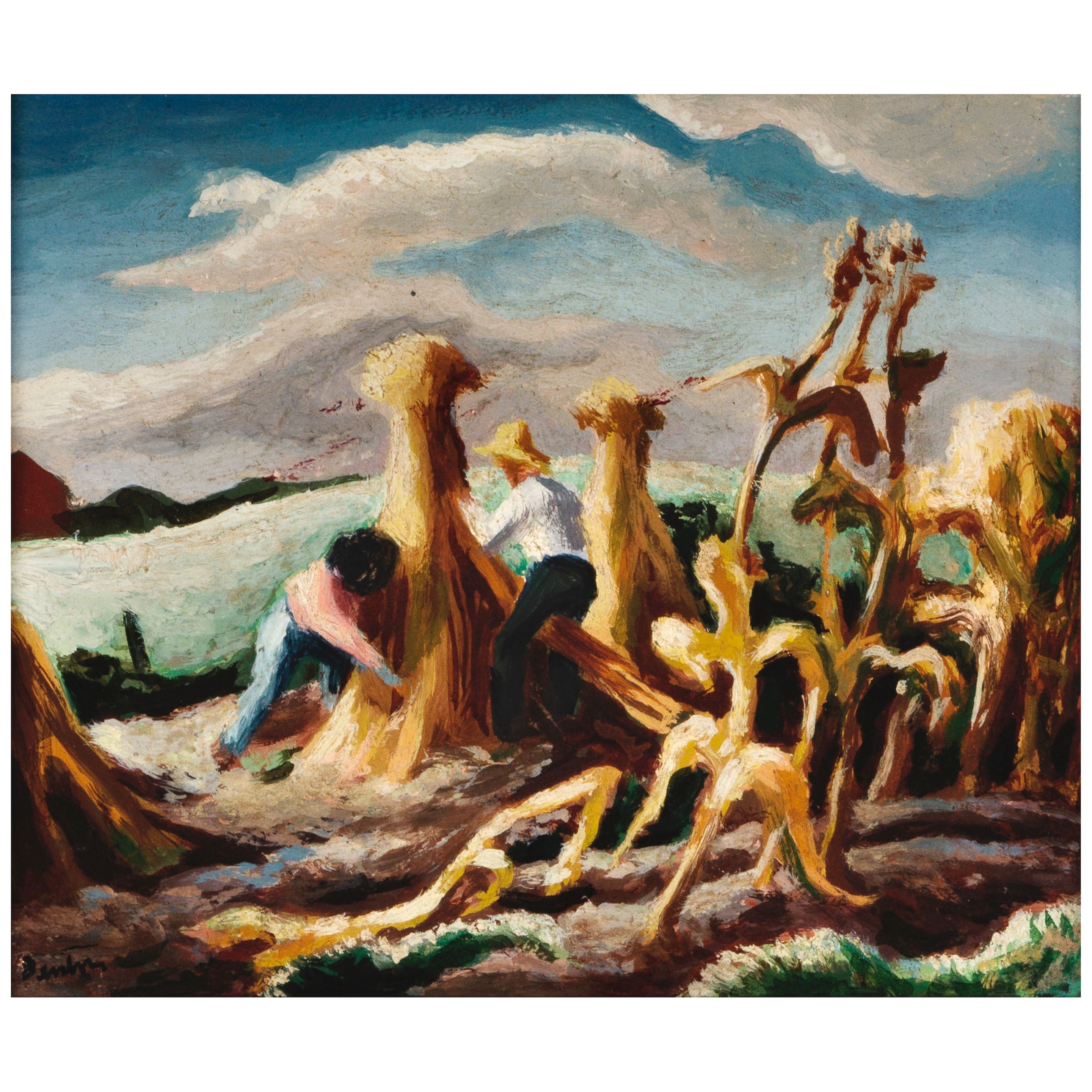Thomas Hart Benton‏ | Shocking Corn (Circa 1945) | MutualArt