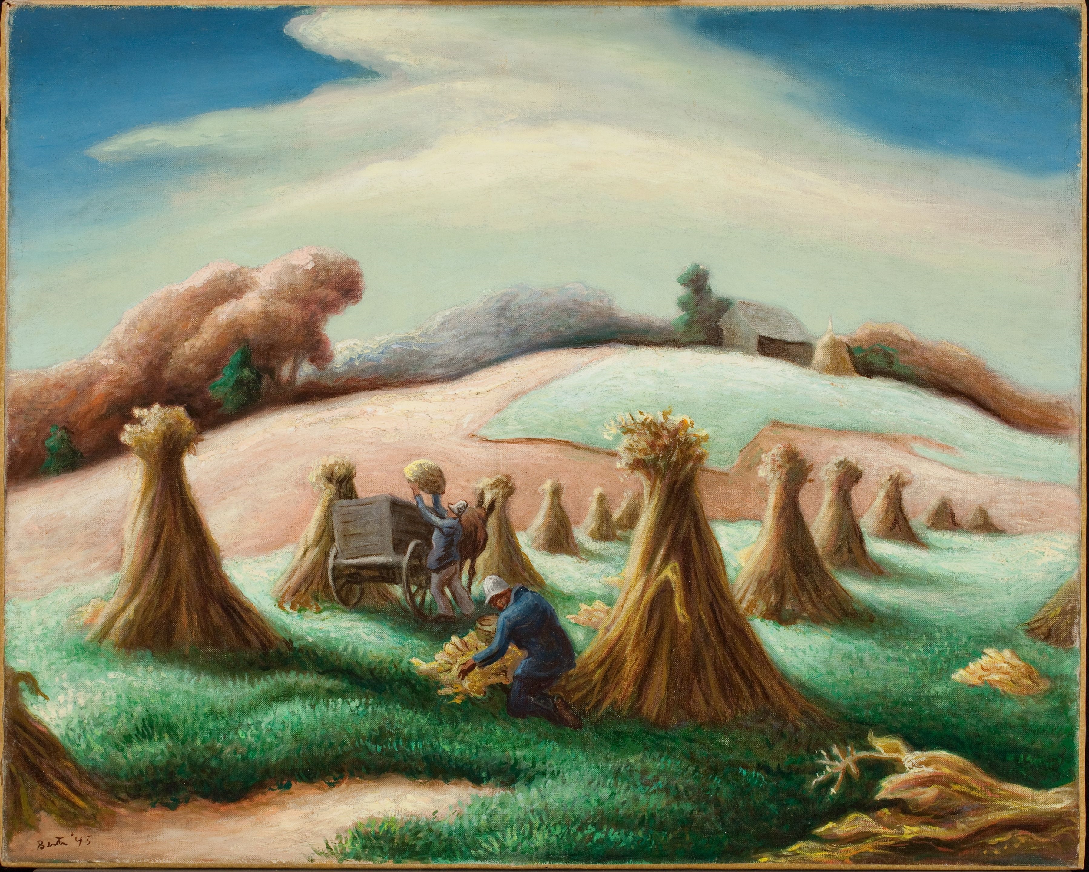 Thomas Hart Benton‏ | Shocking Corn (Circa 1945) | MutualArt
