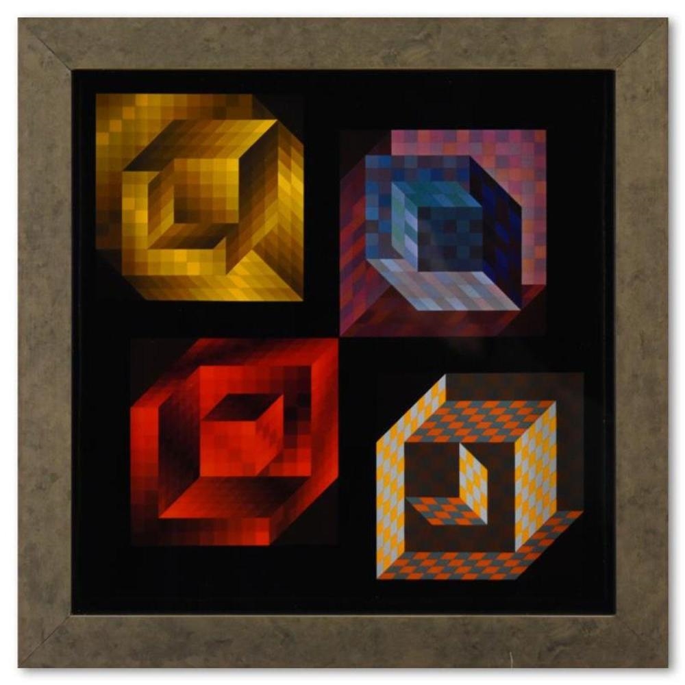 Victor Vasarely | Axo (22, 2, 44, 33) de la serie Hommage A L'Hexagone ...