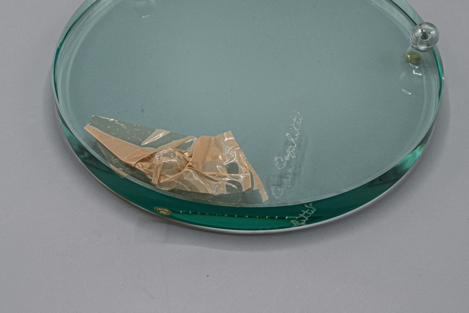 Geoff and Patricia Caplette | Blue Square Art Glass Platter Bowl ...