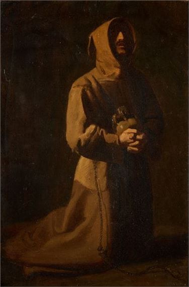 Saint Francis in meditation - Francisco de Zurbarán