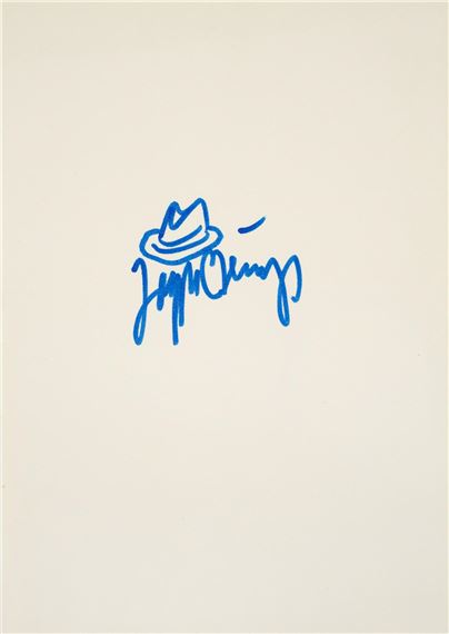 Autograph with hat drawing - Joseph Beuys