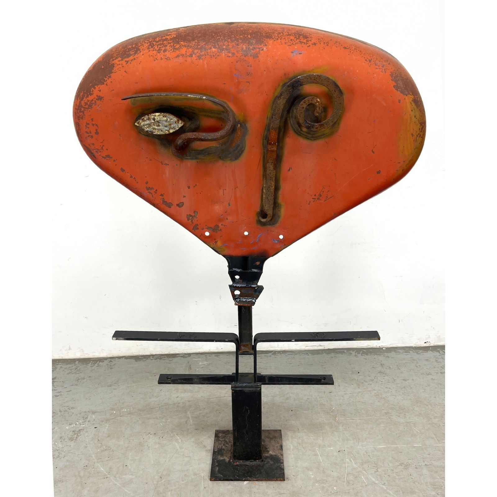 Christopher Hiltey | Large Welded Found Object Steel Garden Sculpture ...