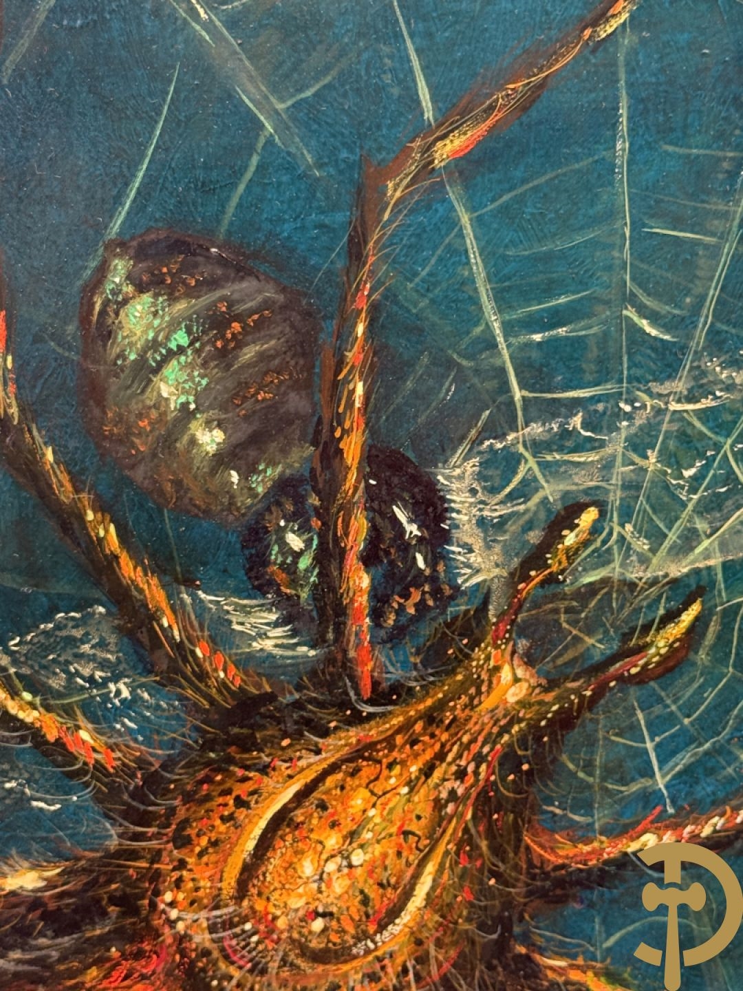 Marc Deltour | Good and evil, spider in web with fly and ladybug ...
