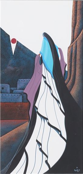 Bill Rabbit | Portrait over Town Scene | MutualArt