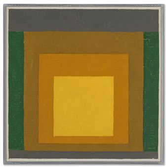 Study to Homage to the Square: 3 Yellows with green and grey