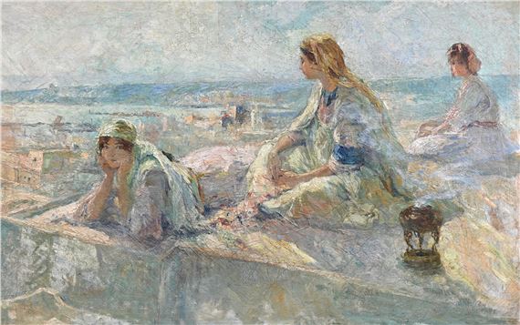 sur les terasses à Alger - Edouard Verschaffelt