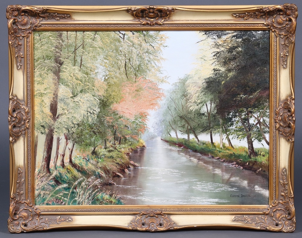 Gordon Draper | wooded river scene | MutualArt