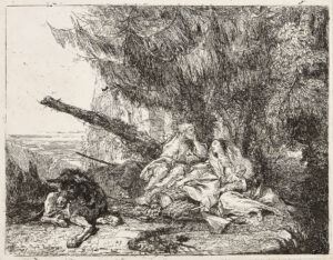 Die Rast der Heiligen Familie in einem Wald - Giovanni Domenico Tiepolo