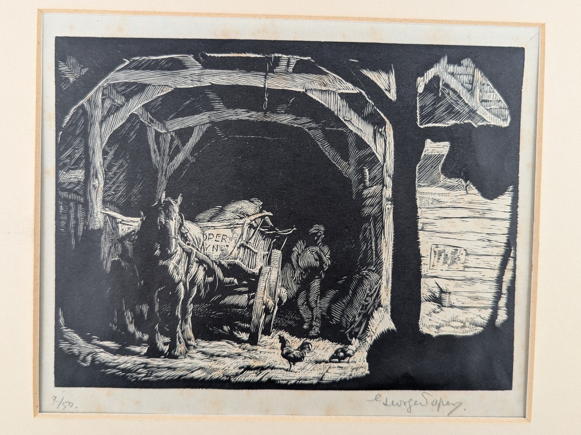 George Soper | Loading Sacks in the Barn (1929) | MutualArt