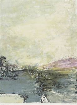 Zao Wou-Ki | Hommage à Nobutaka Shikanai (1991) | MutualArt