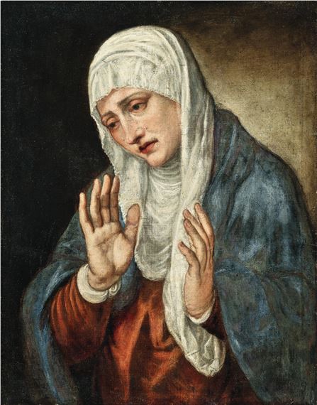Mater Dolorosa with Her hands apart - Titian