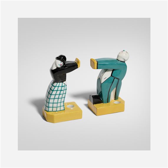 Robj | Clown push and pull bookends, pair (1930) | MutualArt