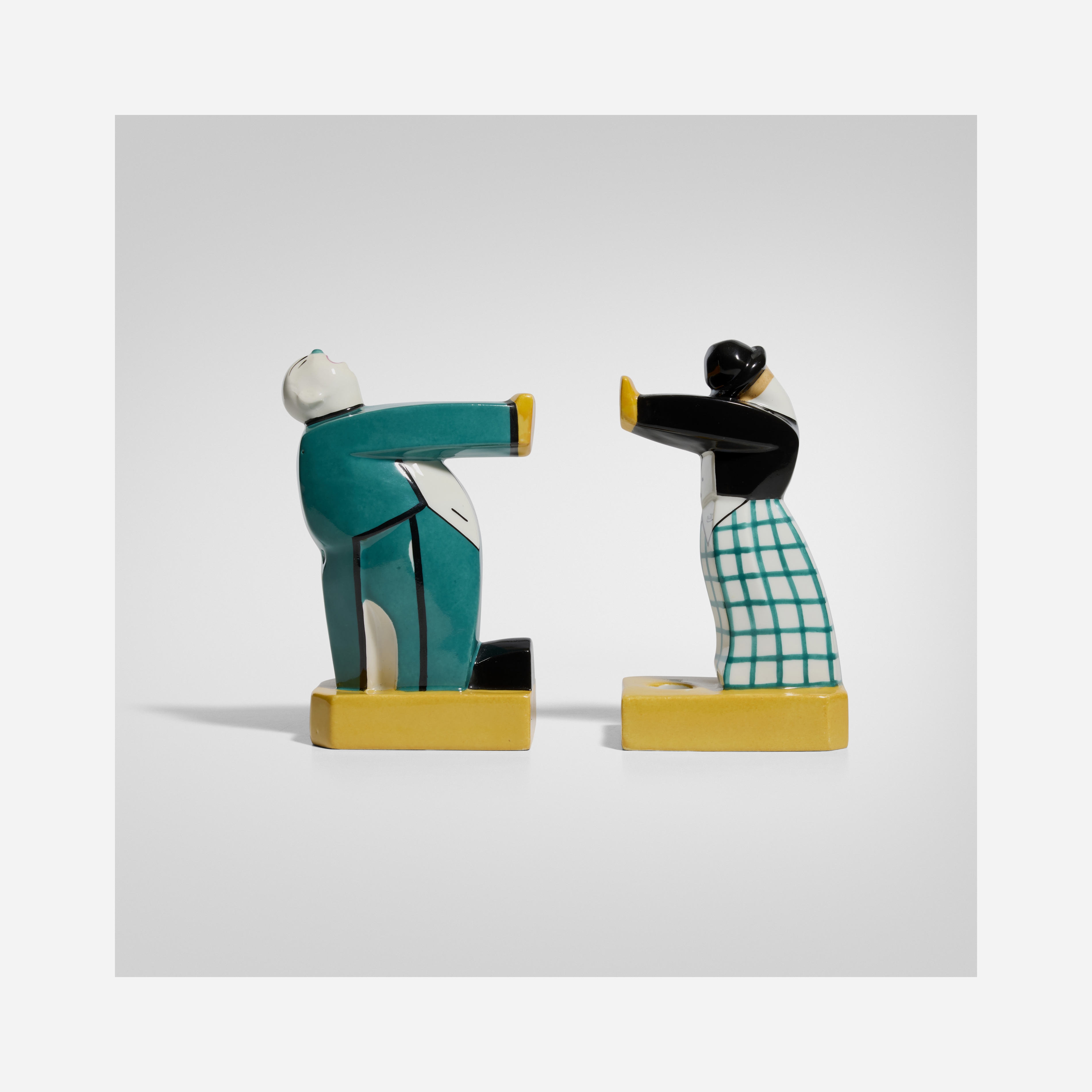 Robj | Clown push and pull bookends, pair (1930) | MutualArt