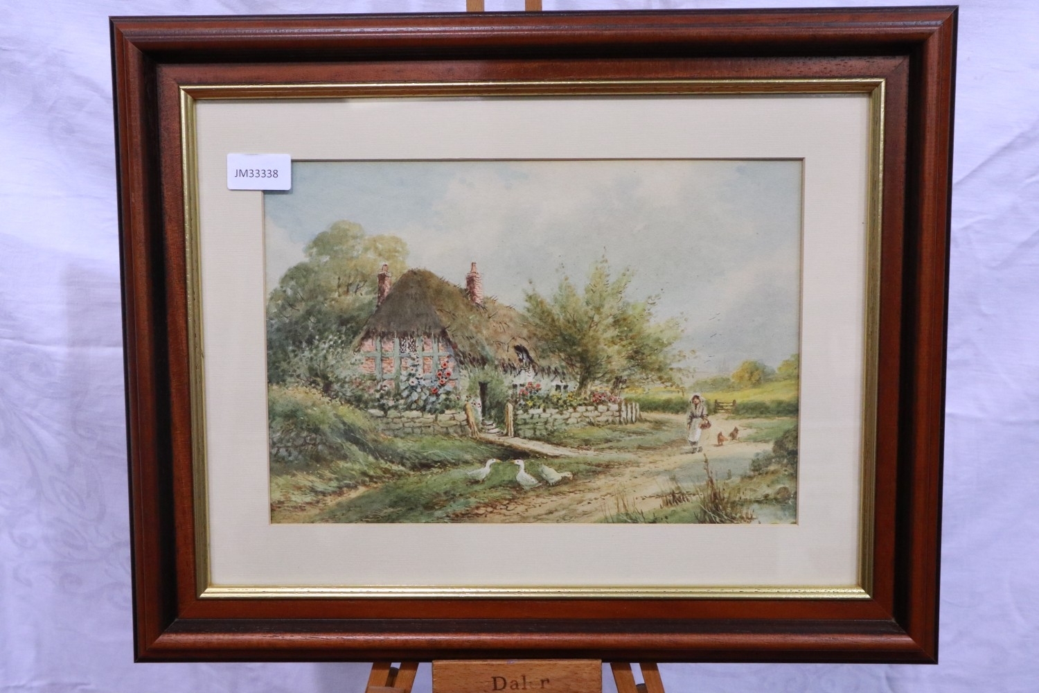 English School, 19th Century | rural scene with thatched cottage (19th ...