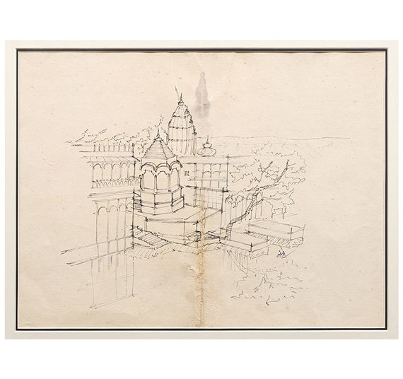 SKETCH OF A TEMPLE COMPLEX - N.S. Bendre