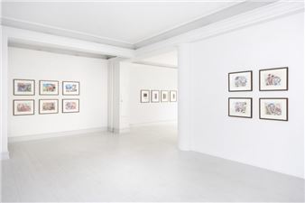 Installation view of Moshekwa Langa exhibition at Galerie Mikael Andersen.