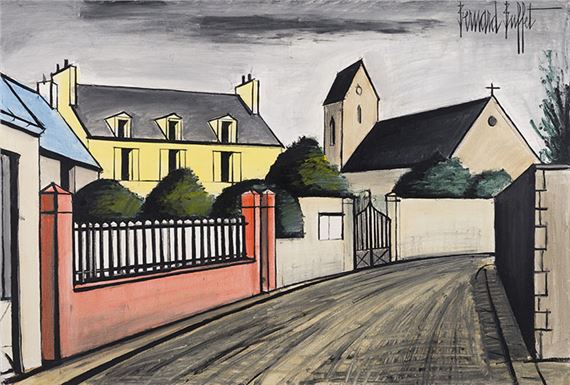 Bernard Buffet | LE HAVRE, LE BASSIN DU COMMERCE 勒哈佛爾，貿易