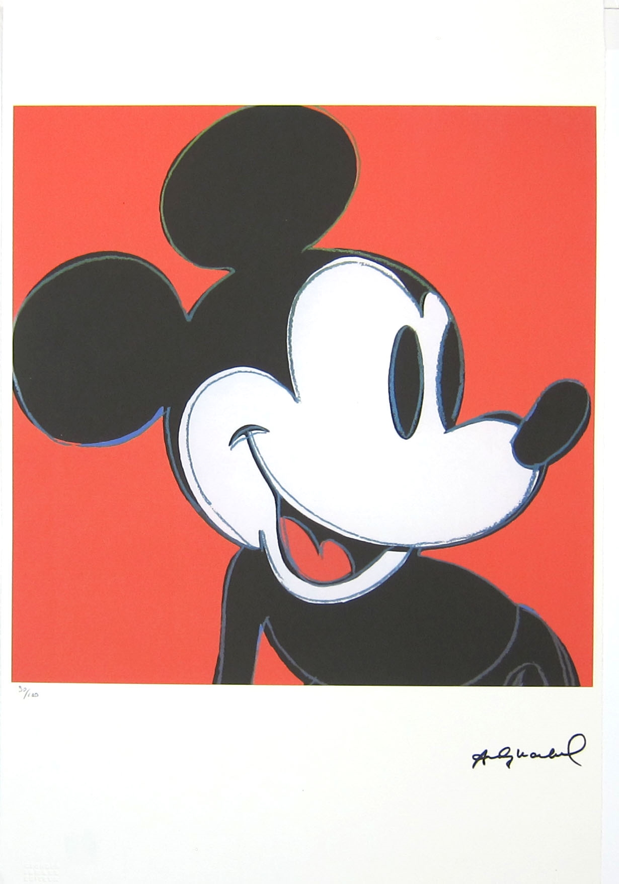 Artwork by Andy Warhol, Mickey Mouse, Made of lithographie graphique décalée, papier Arches France